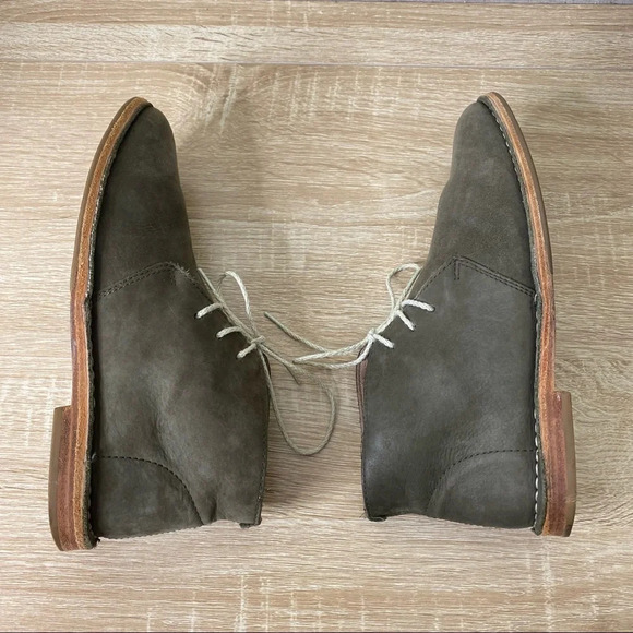 Cole Haan Olive Green Jane II Loden Nubuck Suede Chukka Booties Women's Size 6 - Picture 5 of 11